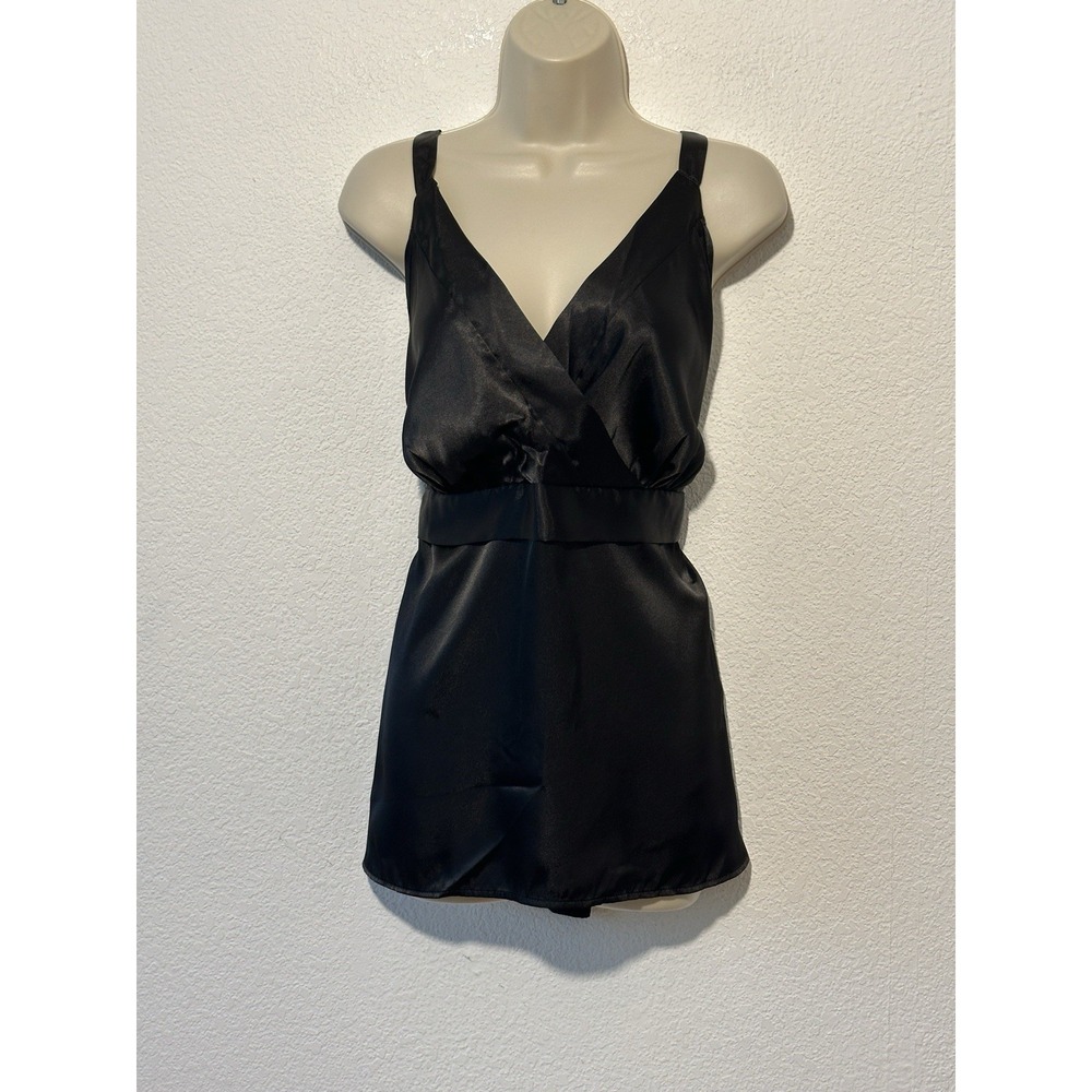 Y2K NWT 22W Black Satin Blouse Top Sleeveless Dark‎ Fairy Whimsigoth Fashion Bug